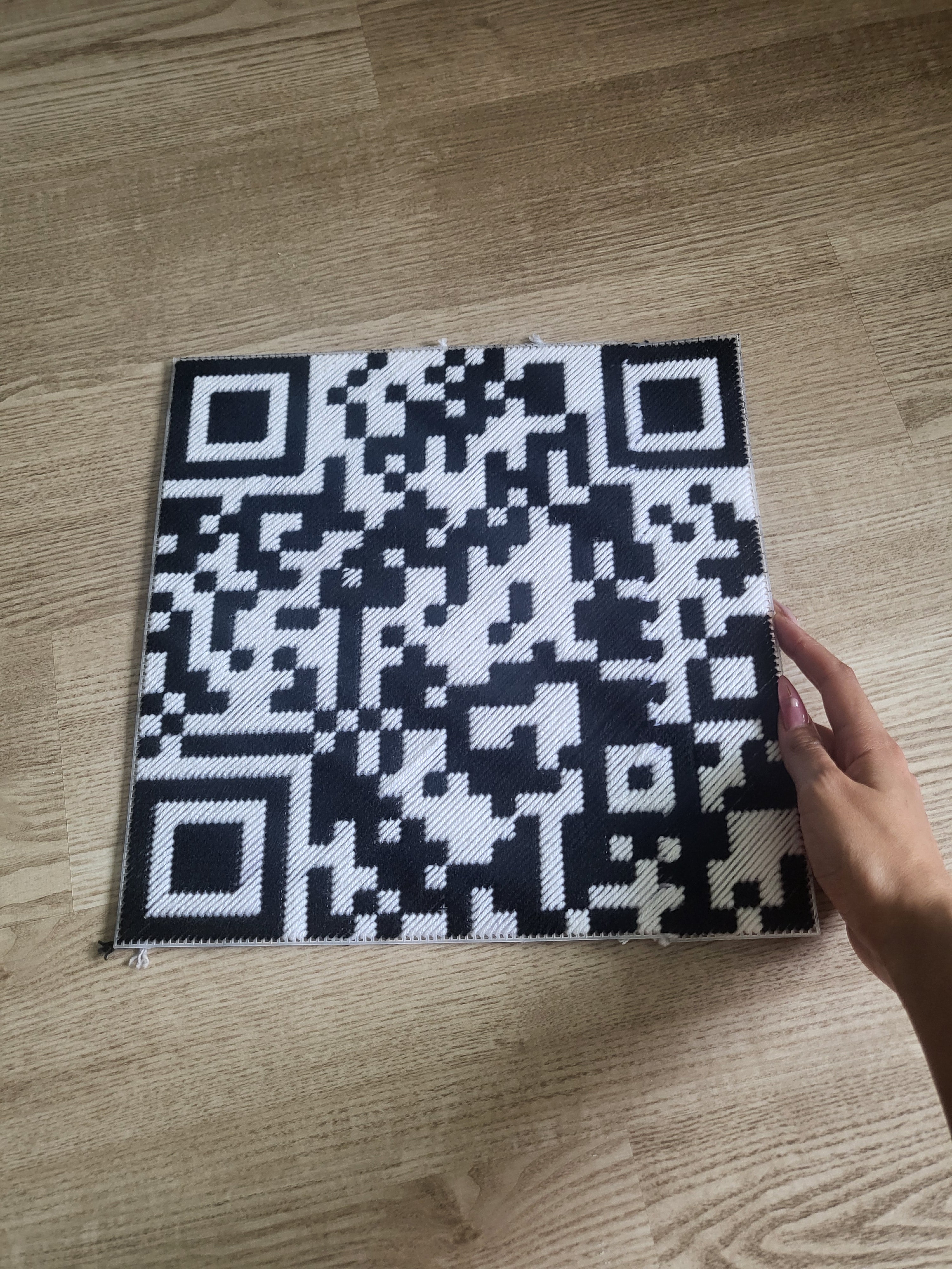 Hand-Stitched QR Code