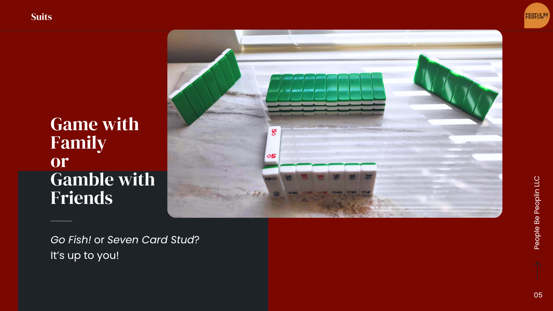 Suits Playing Tile Deck