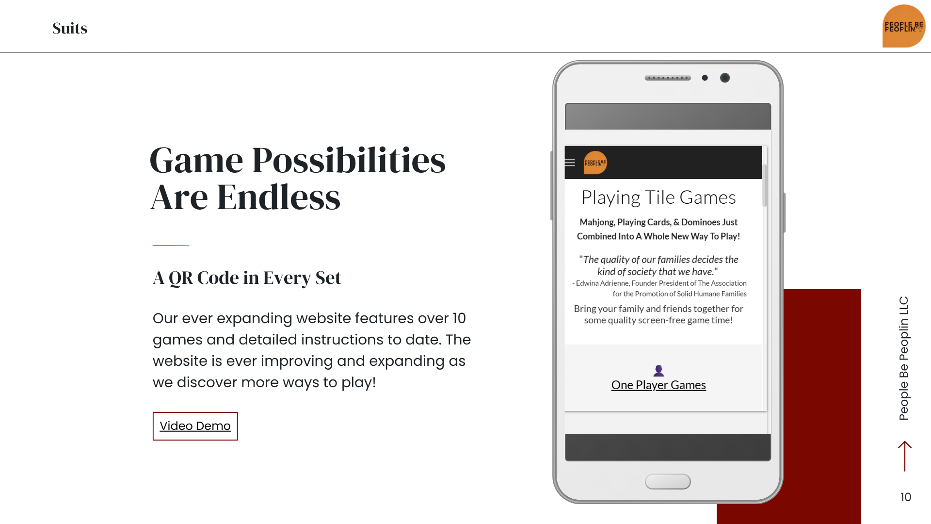 Suits Playing Tile Deck