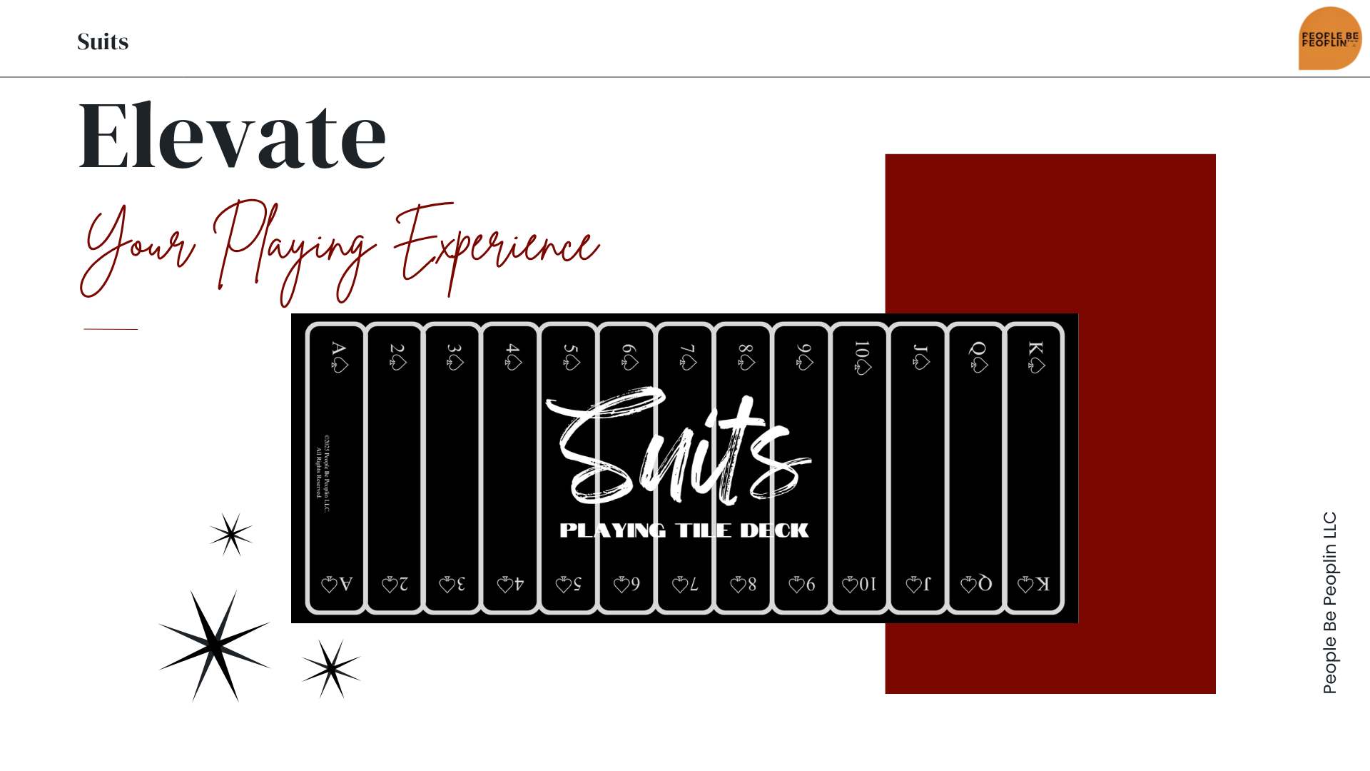 Suits Playing Tile Deck