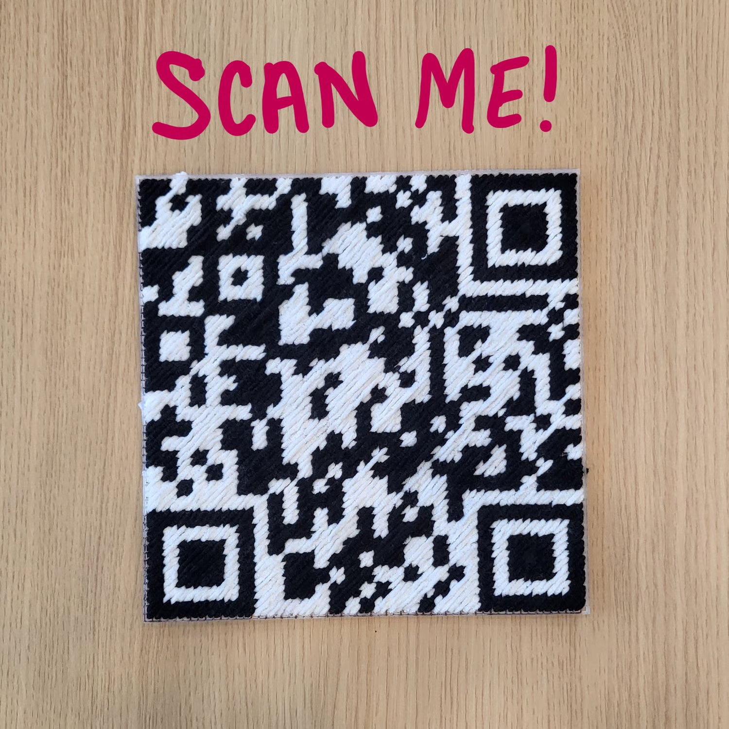 Hand-Stitched QR Code