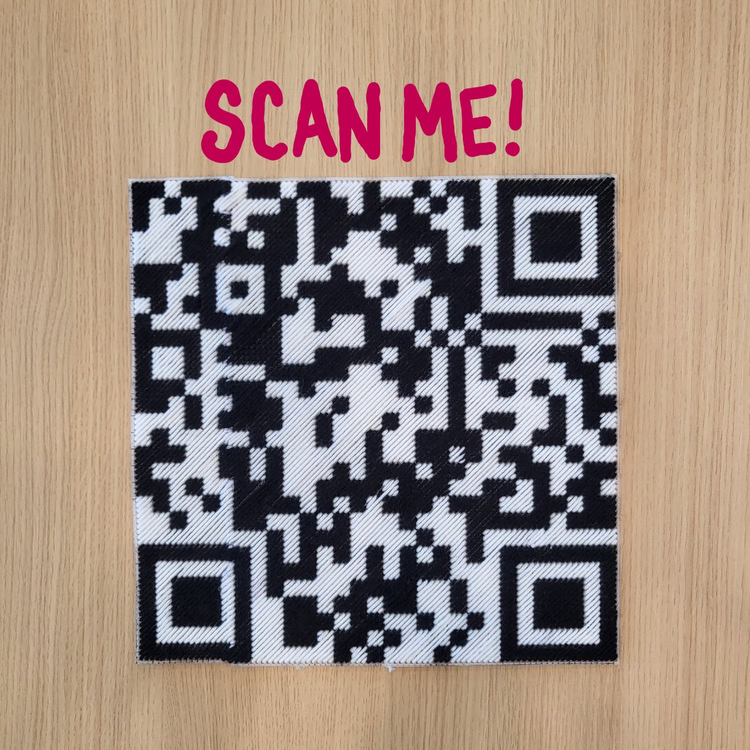 Hand-Stitched QR Code